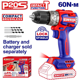 Compact Brushless Cordless Impact Drill